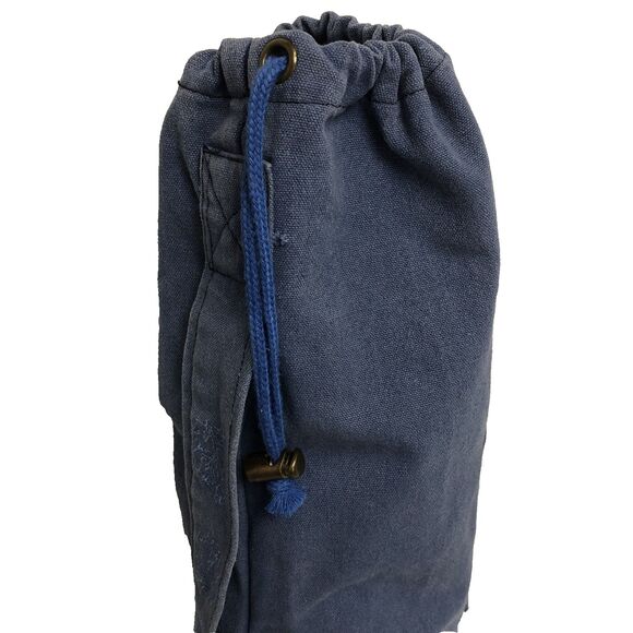 Gaiam Watercress Cargo Yoga Mat Cotton Bag - Blue Tote - Picture 3 of 9